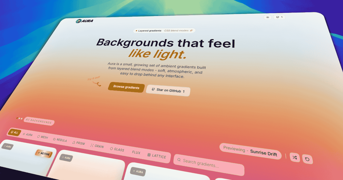 Aura website preview